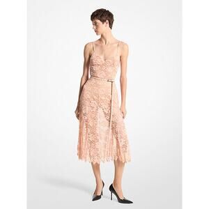 Michael Kors Women's Crushed Floral Lace‎ Slip Dress SIZE 6